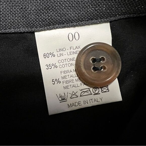 Forte Forte Gray Linen Cotton Metallic High waisted High Waist 5.5” Short 00 XS - Picture 9 of 11